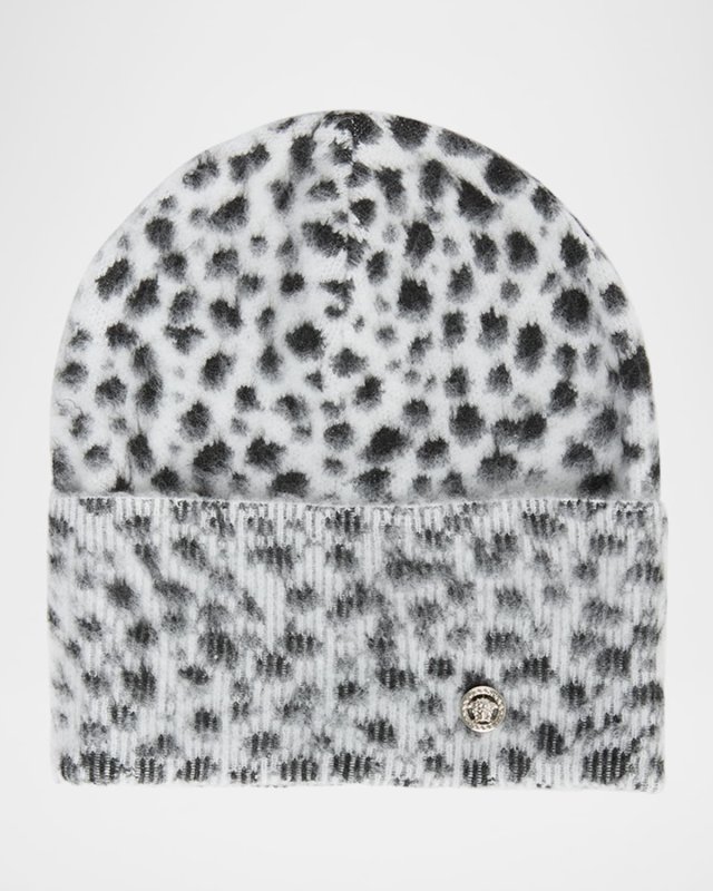 Dalmatian Jacquard Mohair-Wool Beanie